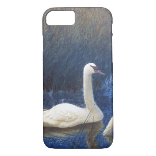 Swans in Reeds, Bruno Liljefors iPhone 8/7 Case