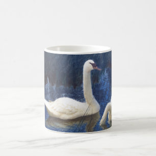 Swans in Reeds, Bruno Liljefors Coffee Mug