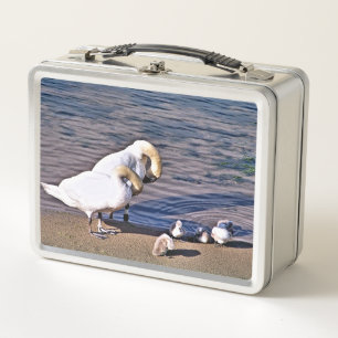 SWANS METAL LUNCH BOX