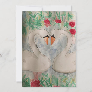 Swans of Love  Invitation