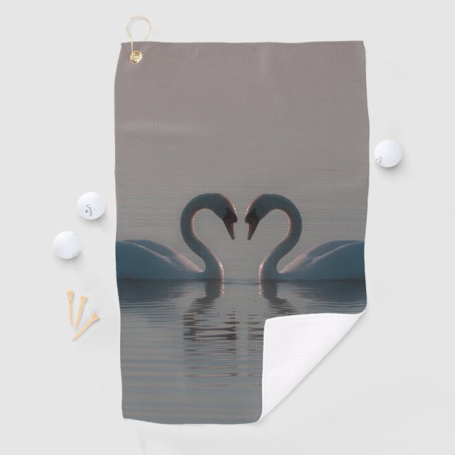  Swans on Lake Golf Towel (InSitu)