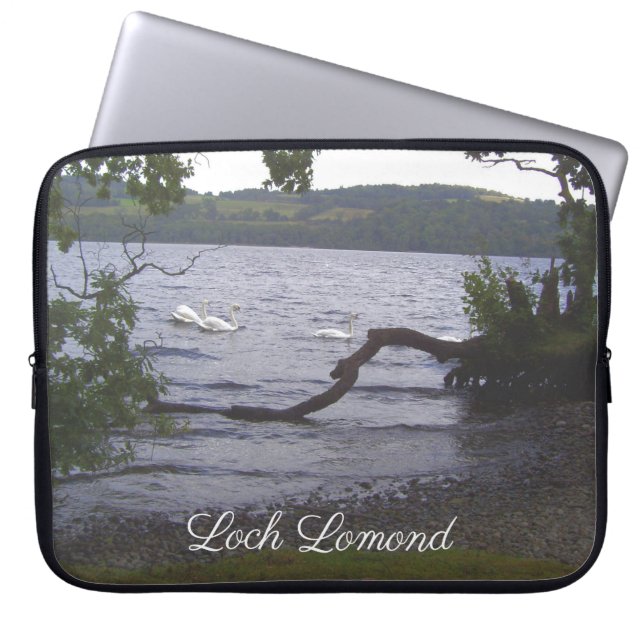 Swans on Loch Lomond Laptop Sleeve (Front)