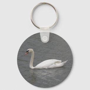 Swans on the River Keychain