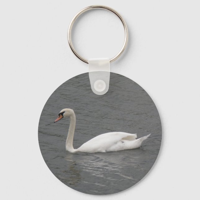 Swans on the River Keychain (Front)