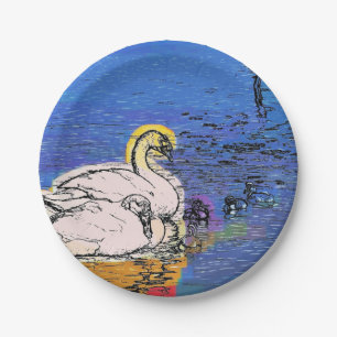 SWANS PAPER PLATE
