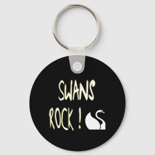 Swans Rock! Keychain
