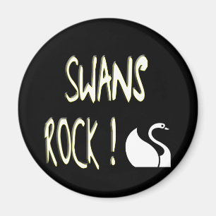Swans Rock! Magnet