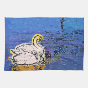 SWANS TEA TOWEL