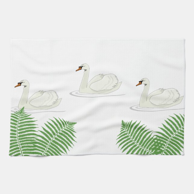Swans Towel 16" x 24" (Horizontal)