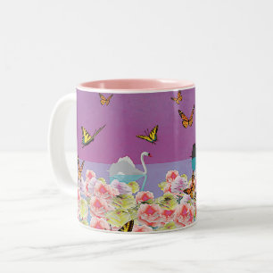 Swans  Two-Tone coffee mug
