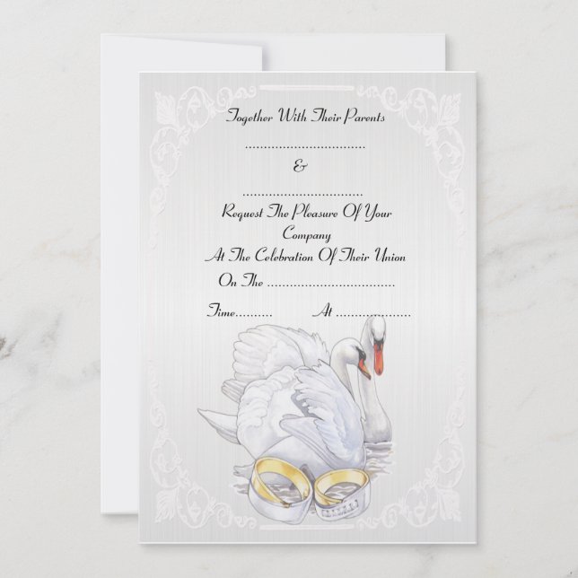 Swans - Wedding Invitation (Front)