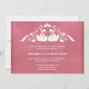 Swans wedding invitation