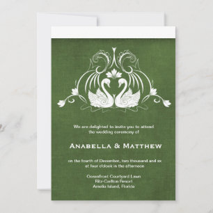 Swans wedding invitation