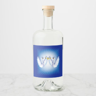 Swan's Wedding Liquor Bottle Label