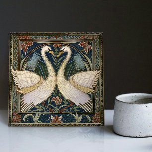 Swans William Morris Wall Decor Art Nouveau Swan Tile