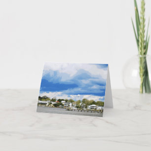 Swansboro Waterfront, 4" x 5.6" Folded Note Card