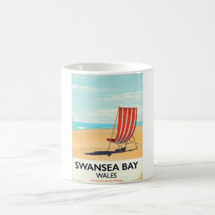 Swansea Bay Wales Seaside poster Coffee Mug