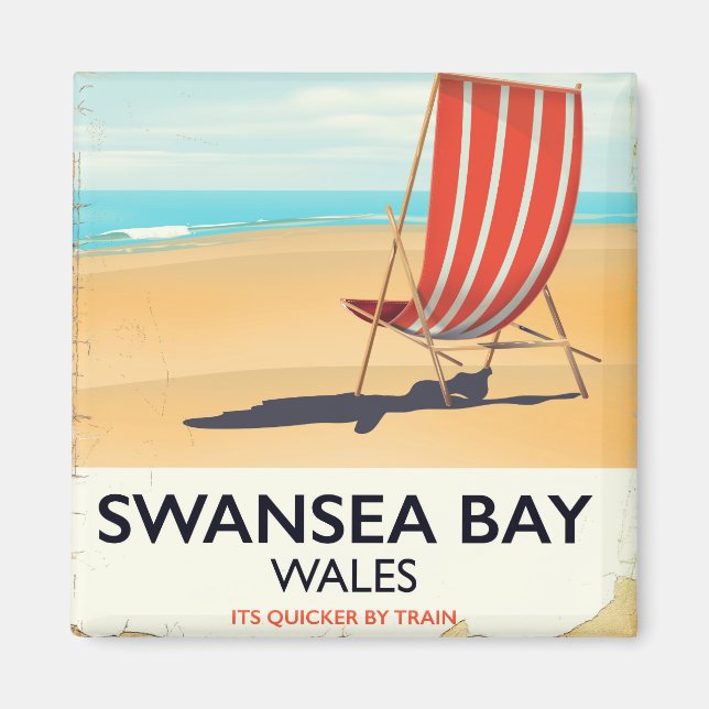 Swansea Bay Wales Seaside poster Magnet (Front)