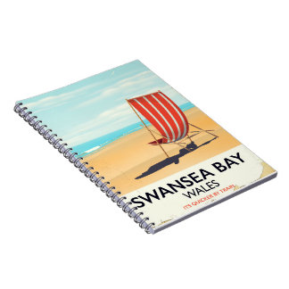 Swansea Bay Wales Seaside poster Notebook