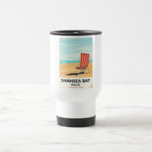 Swansea Bay Wales Seaside poster Travel Mug