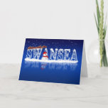 Swansea Christmas Card - Ice Text And Snowman<br><div class="desc">Swansea Christmas Card - Ice Text And Snowman</div>