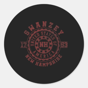 Swanzey Nh New Hampshire  Classic Round Sticker