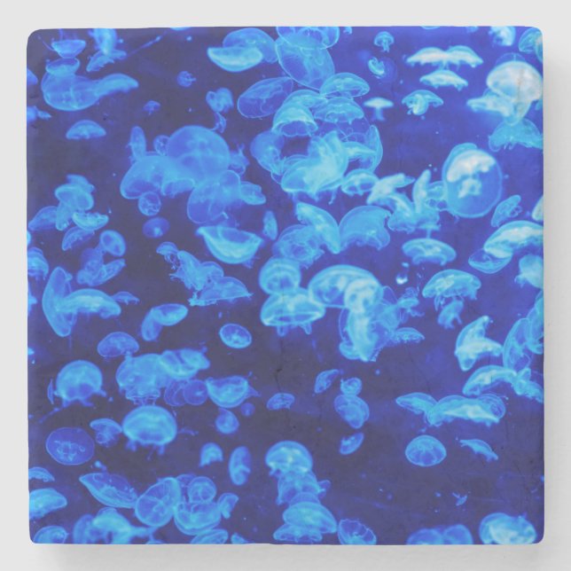 Swarm of Jellyfish Stone Coaster (Front)