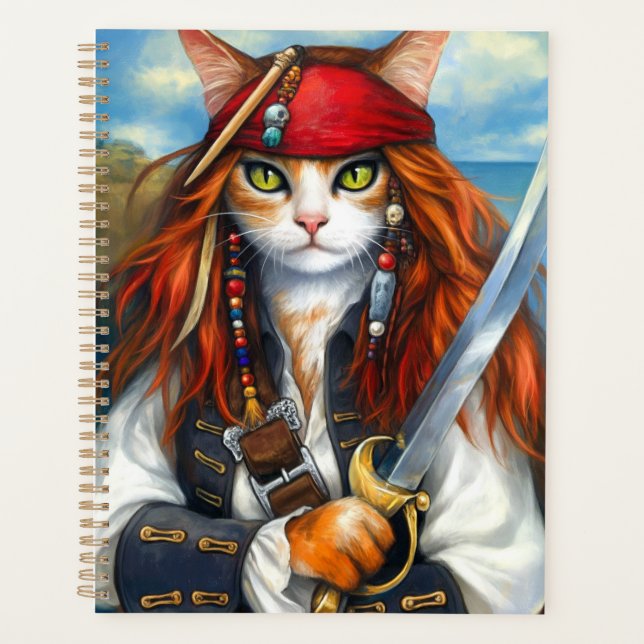 Swashbuckler Pirate Cat | Fantasy Character Art Planner (Front)