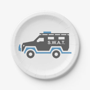 SWAT Car Paper Plate