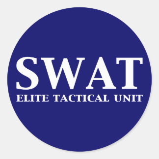 SWAT Elite Tactical Unit Gifts Classic Round Sticker