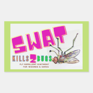 swat fly ointment for horses rectangular sticker