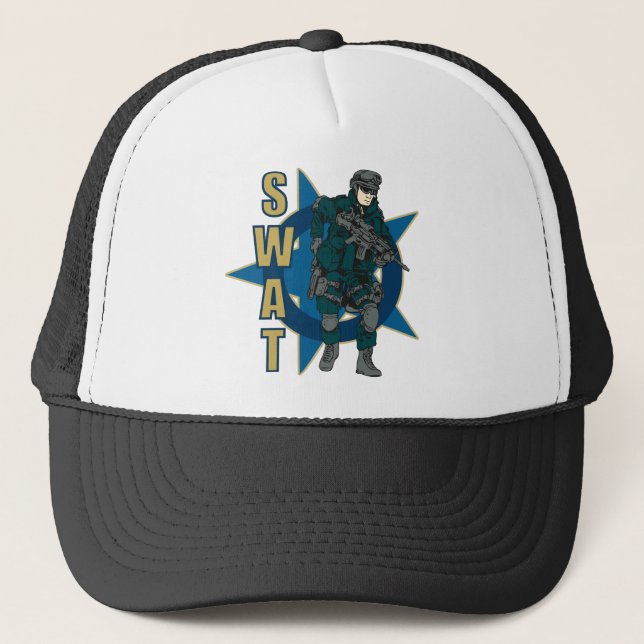 SWAT Police Officer Trucker Hat (Front)