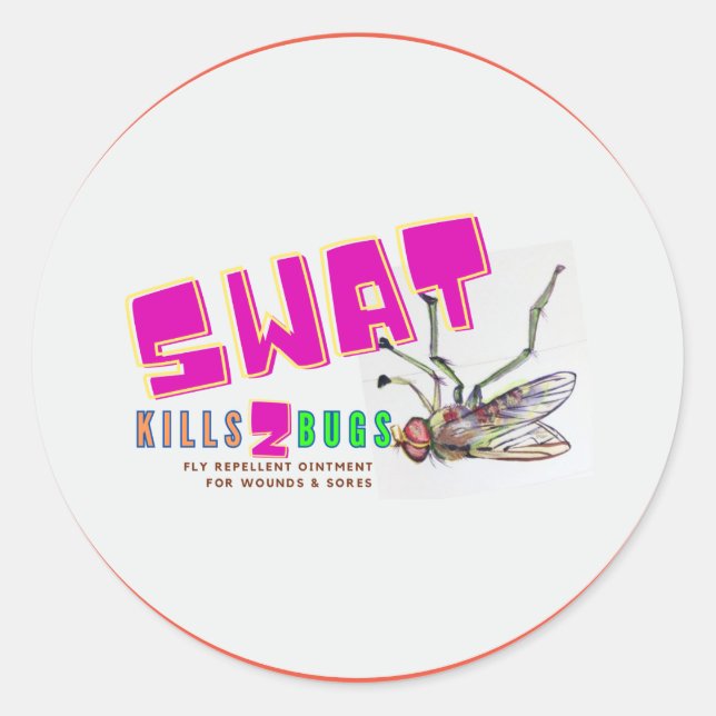swat replacement fun classic round sticker (Front)