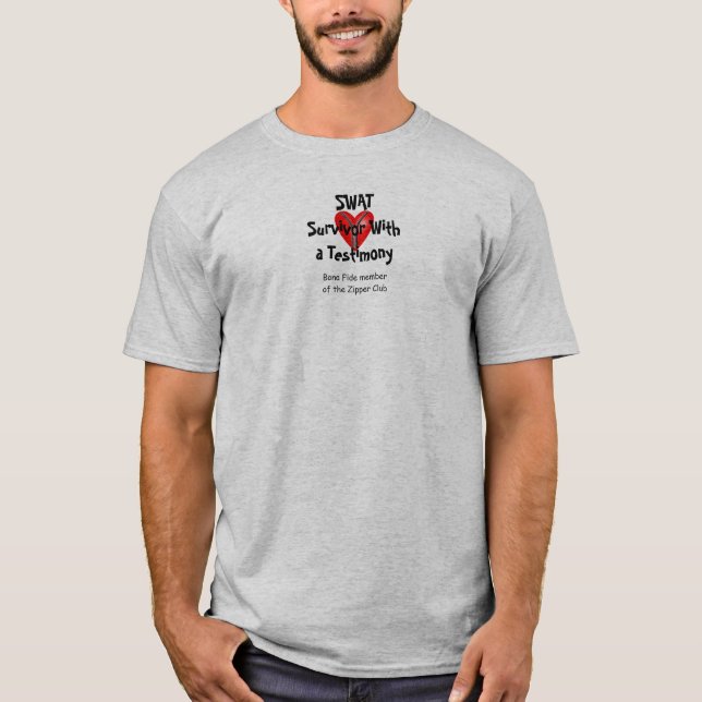SWAT - Survivor With a Testimony - Zipper Club T-Shirt (Front)