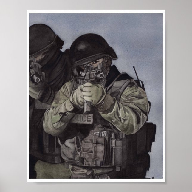 SWAT Team Art Print Suitable for Framing Miranda (Front)