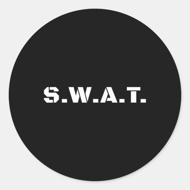 Swat Team Boys Halloween Costume Kids Tactical Uni Classic Round Sticker (Front)