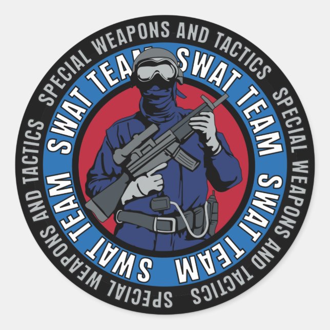Swat Team Classic Round Sticker (Front)