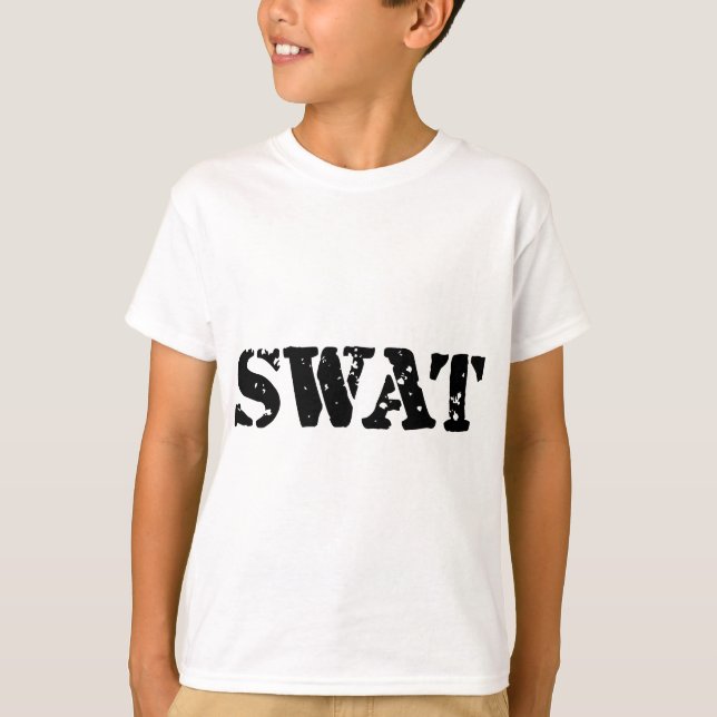 SWAT Team Fun Police Costume Adults T-Shirt (Front)