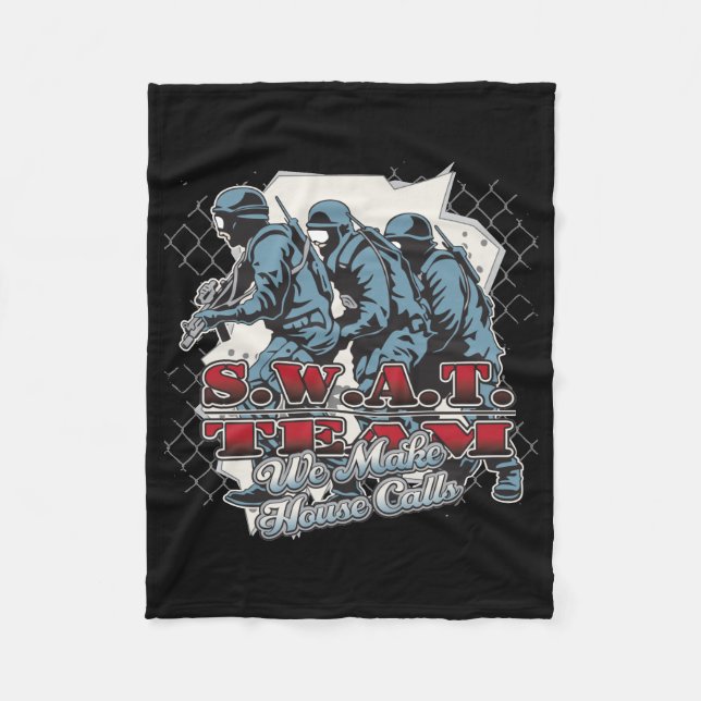 SWAT Team House Calls Fleece Blanket (Front)