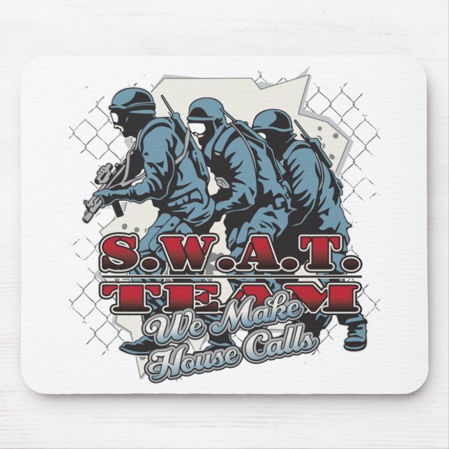 SWAT Team House Calls Mouse Mat (Front)