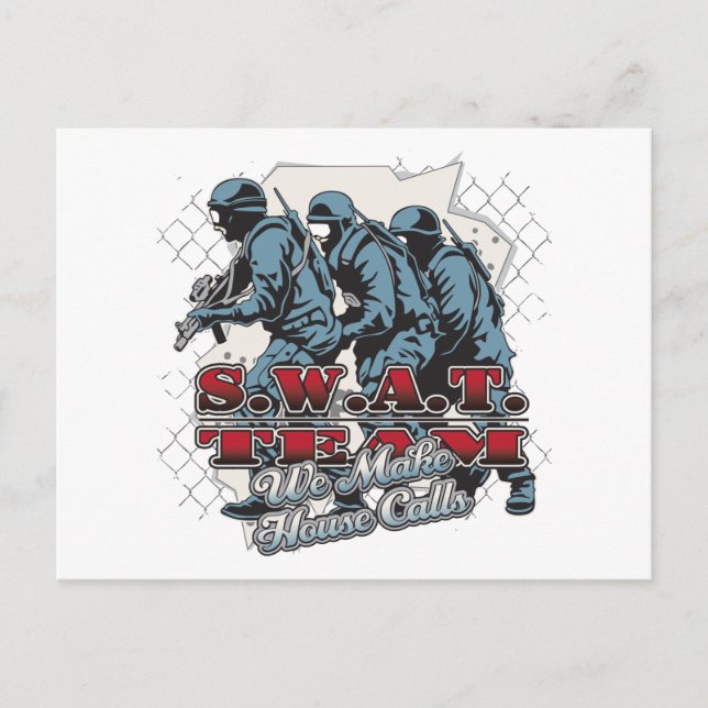 SWAT Team House Calls Postcard (Front)