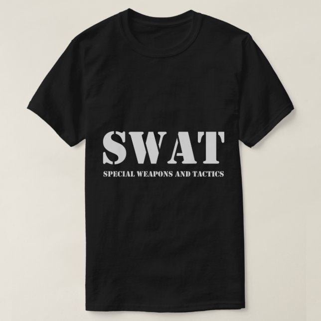 SWAT Team Vintage Police Uniform  T-Shirt (Design Front)