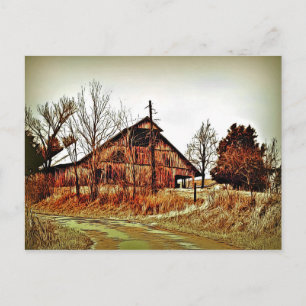 Swayback Barn Postcard