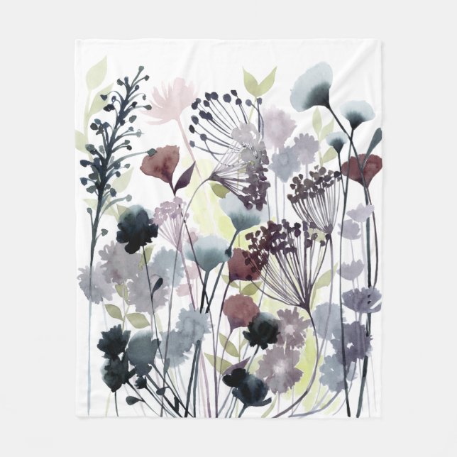 Swaying Florets II Fleece Blanket (Front)