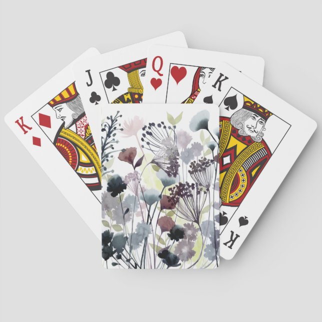 Swaying Florets II Playing Cards (Back)
