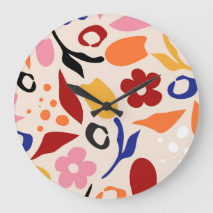 Swaying Petals Large Clock
