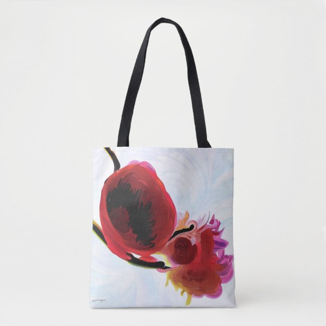Swaying Red Anemone Tote Bag (Front)