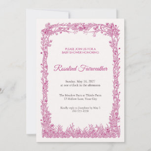 Swaying Sward Baby Shower Invitation