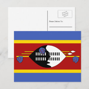 Swazi Flag, Flag of Eswatini Postcard