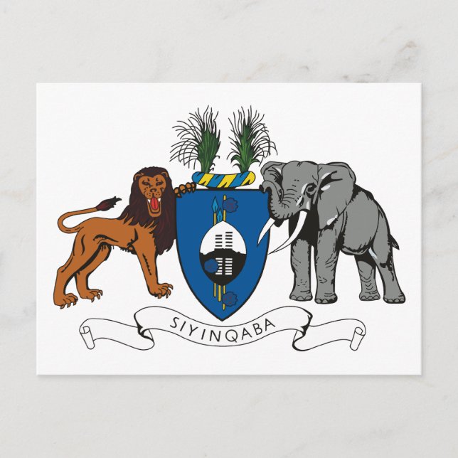 Swaziland Coat of Arms Postcard (Front)